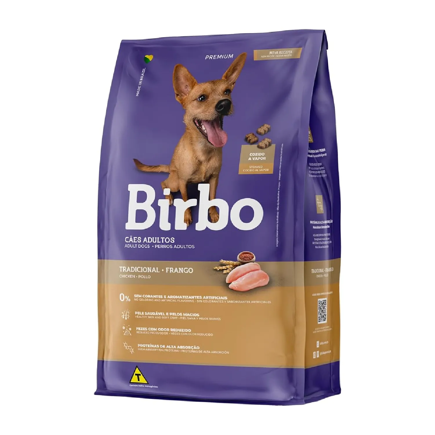 Racao Birbo para Caes Adultos Medio e Grande Porte Frango embalagem-01